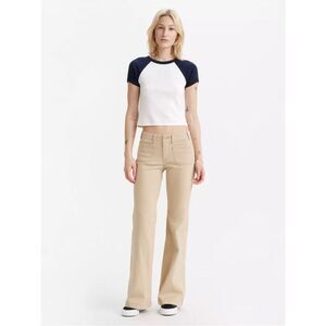 Levi's Super Low Flare Pants in Neutral Tan Size 33 x 32